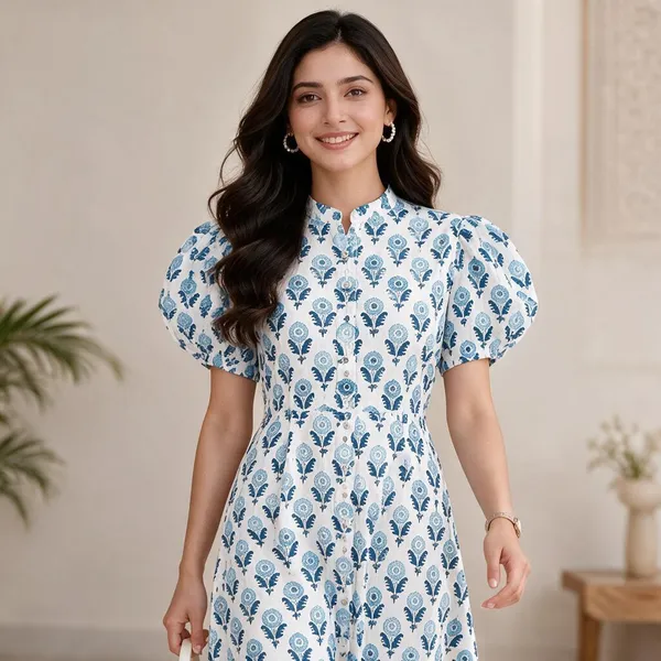 Comfortable_&_Breathable_Floral_Printed_Maxi_Dress_With_Fancy_Sleeve_Fit_And_Flare_Boho