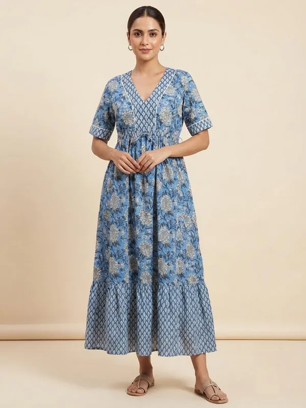 Cotton_Floral_Printed_Women_Maxi_Dress_Comfortable_&_Breathable_Summer_Wear_Women_Dress