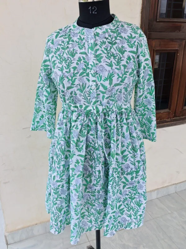 Comfortable_Cotton_Summer_Floral_Printed_Fit_And_Flare_Boho_Short_Maxi_Dress
