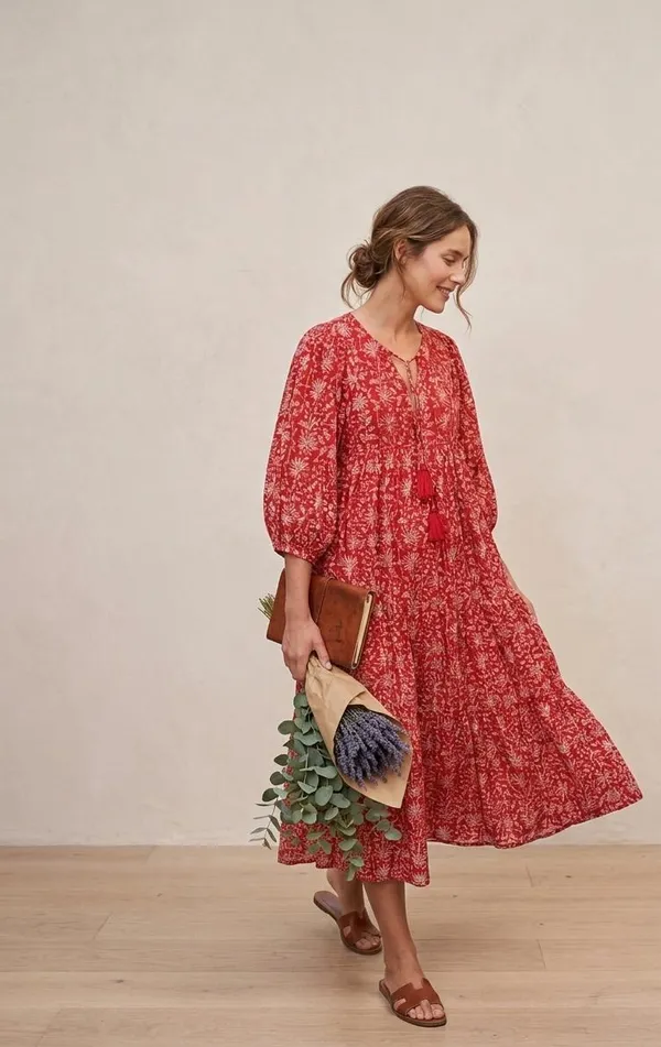 Bohemian_Floral_Cotton_Maxi_Dress_Fit_And_Flare_Beach_Party_Style