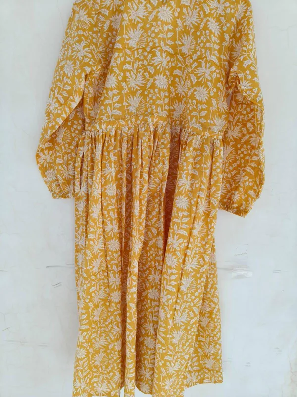 100%_Cotton_Floral_Maxi_Dress_Bohemian_Fit_And_Flare_Beach_Style