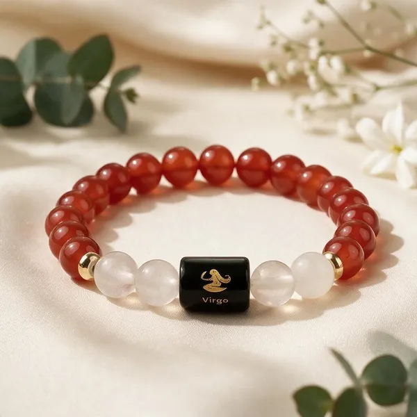 Red_Orange_Carnelian_Milky_Quartz_Virgo_Zodiac_Beaded_Bracelet