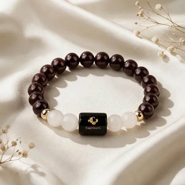 Red_White_Garnet_Quartz_Capricorn_Zodiac_Bracelet_For_Unisex