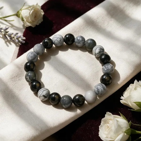 Grey_Jasper_Hematite_Gemstone_Bead_Bracelet_For_Unisex