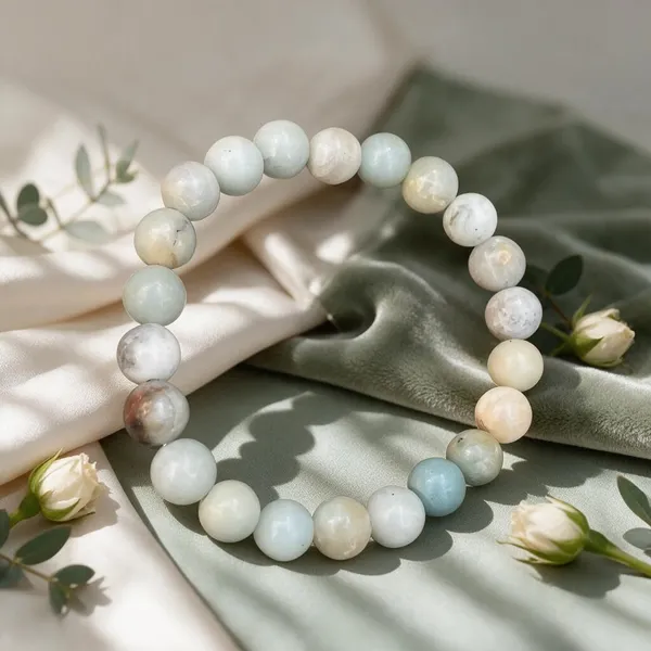 Blue_Multicolor_Amazonite_Round_Bead_Bracelet_For_Unisex