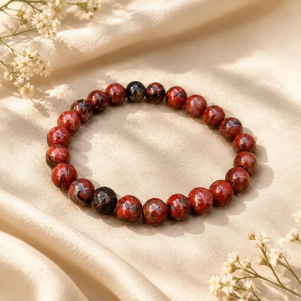 Brown_Black_Mahakoni_Jasper_Round_Bead_Bracelet_For_Unisex