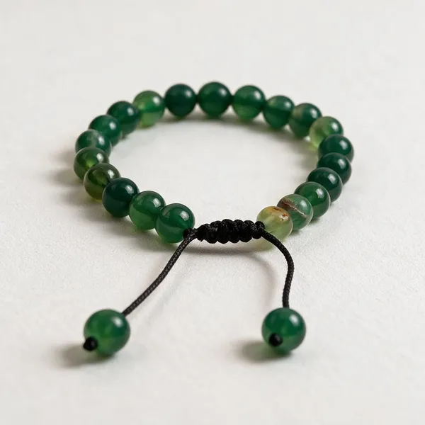 Green_Onyx_Round_Bead_Bracelet_For_Unisex