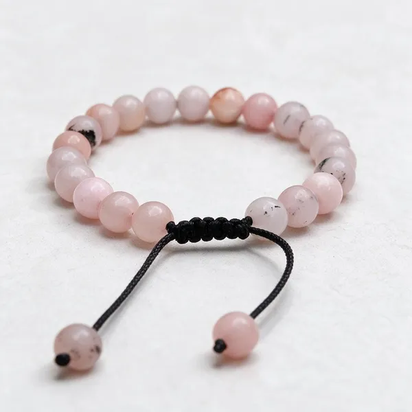 Pink_Opal_Dyed_Translucent_Bead_Bracelet