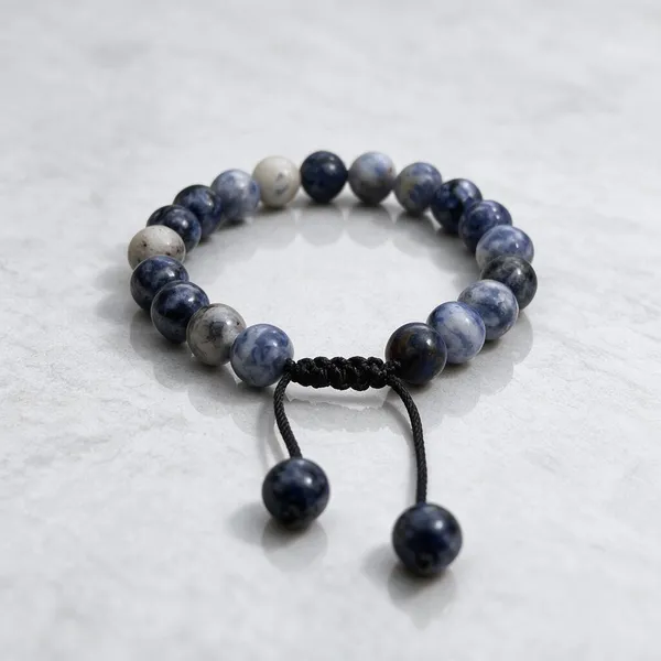 Blue_White_Sodalite_Natural_Stone_Stretch_Beaded_Bracelet