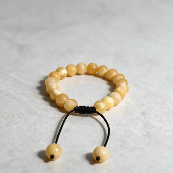 Yellow_Calcite_Stretch_Beaded_Bracelet