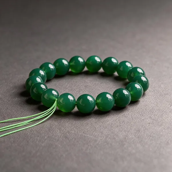 Green_Emerald_Gemstone_Polished_Stretch_Bead_Bracelet