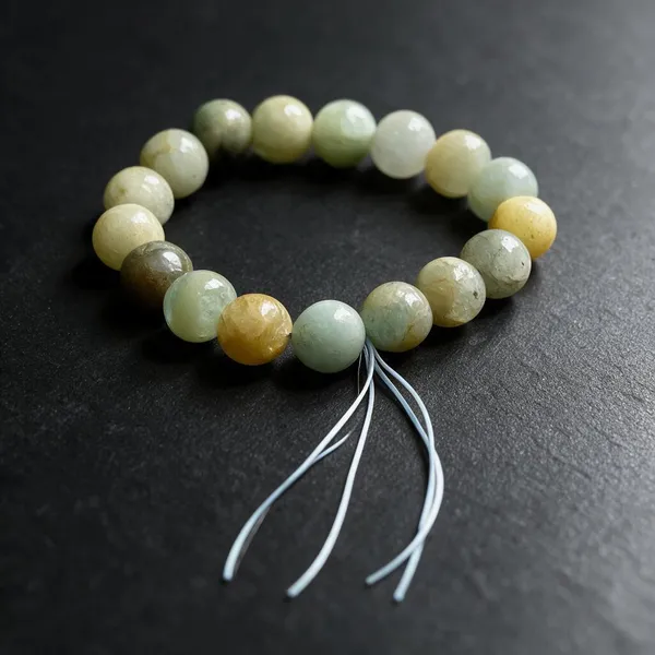 Green_Yellow_Natural_Gemstone_Stretch_Beaded_Wristband