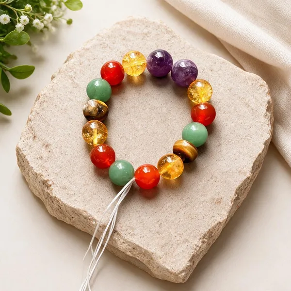 Multicolor_Natural_Gemstone_Bohemian_Bead_Bracelet_For_Unisex