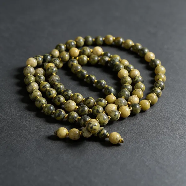 Green_Yellow_Jasper_8Mm_Smooth_Round_Mala_Prayer_Beads
