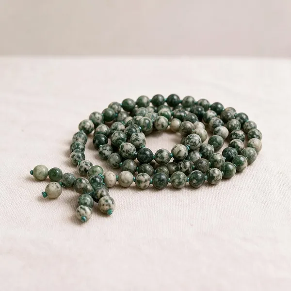 Green_White_Tree_Agate_8Mm_Round_Bead_Mala_Prayer_Beads