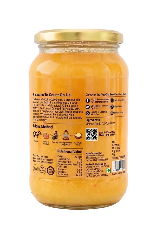 Earth_And_We_Malnad_Gidda_A2_Cow_Ghee_500ML