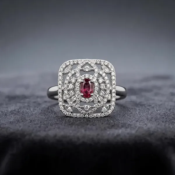 Silver_Tone_Crystal_Studded_Ring_For_Women_Adjustable