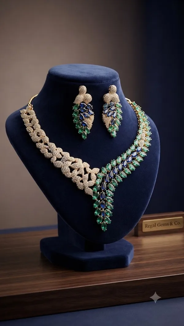 Blue_Green_Stone_Necklace_And_Earrings_Set_for_Women
