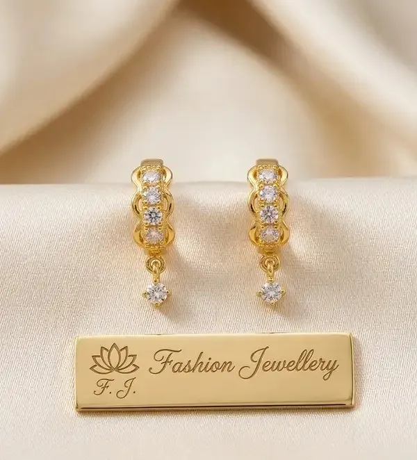 Gold_Tone_Crystal_Drop_Light_Weight_Earrings_For_Women