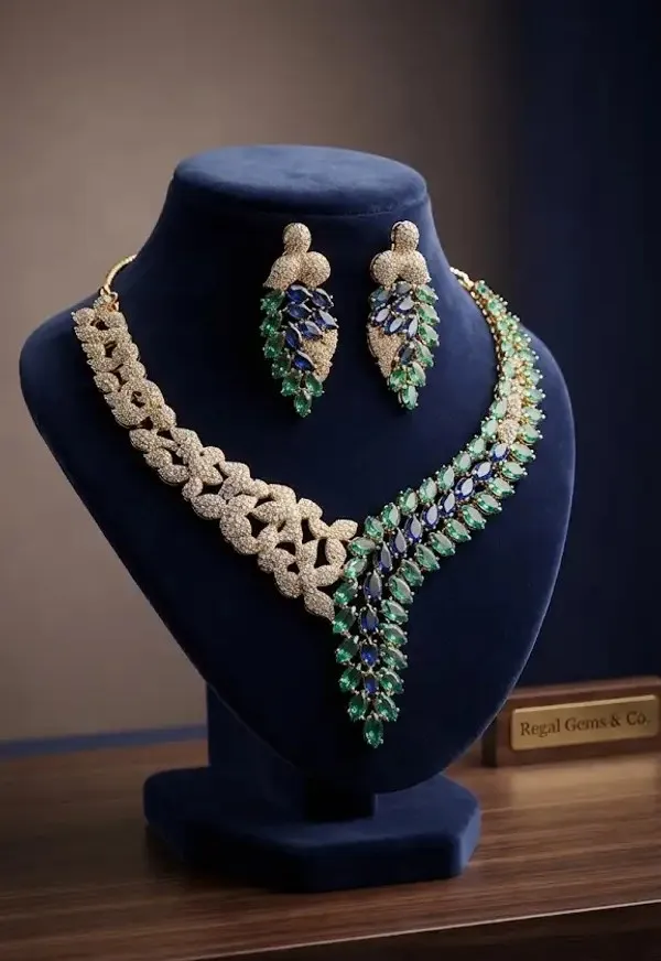 Blue_Green_Stone_Necklace_And_Earrings_Set_For_Women