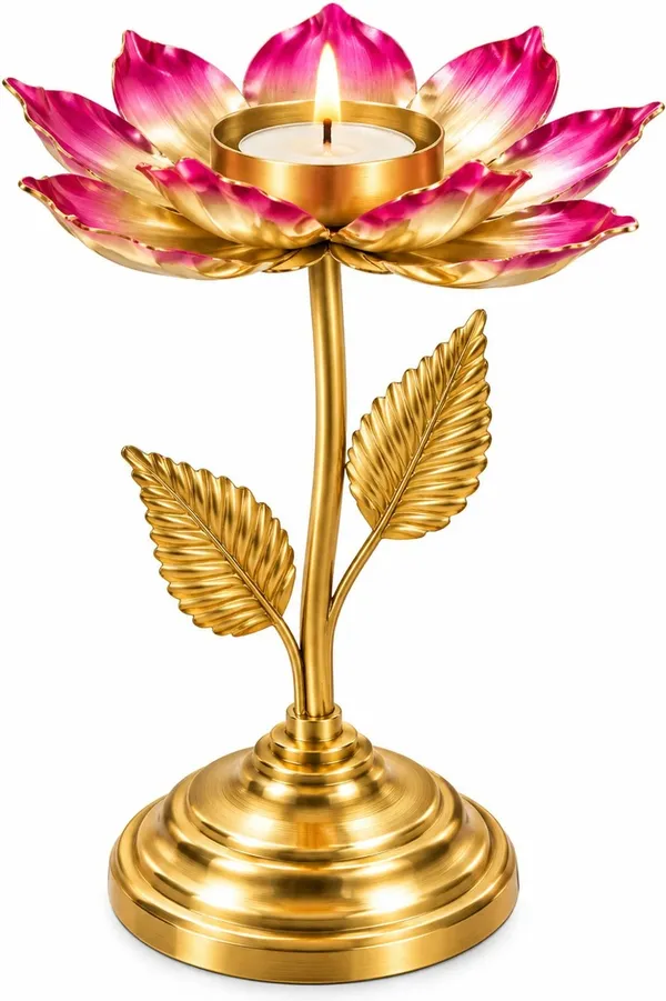 Metal_Lotus_Design_Tealight_Candle_Holder