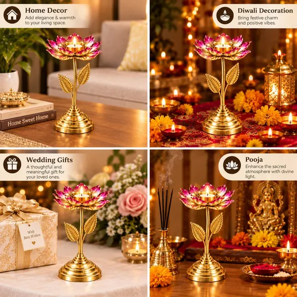 Metal_Lotus_Design_Tealight_Candle_Holder