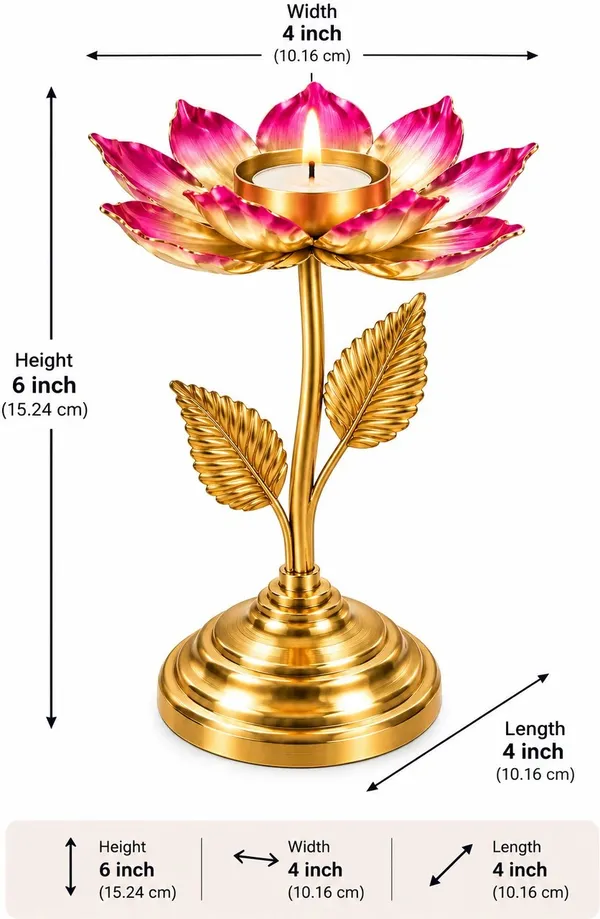 Metal_Lotus_Design_Tealight_Candle_Holder