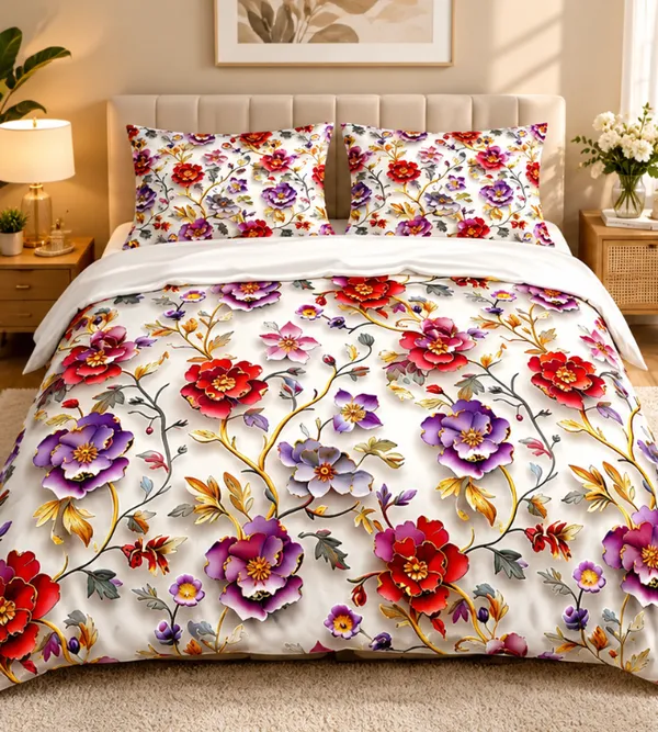 Microfiber_Floral_Digital_Print_Bedsheet_With_Pillow_Covers