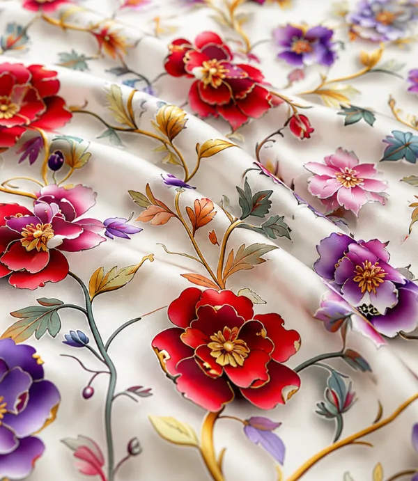 Micro_Fiber_Digital_Red_Purple_Botanical_Floral_Print_Bedsheet_With_Pillow_Covers