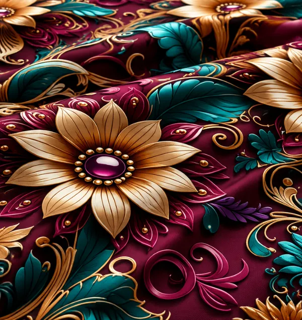 Microfiber_Maroon_Ornate_Floral_Digital_Print_Bedsheet_With_Pillow_Covers