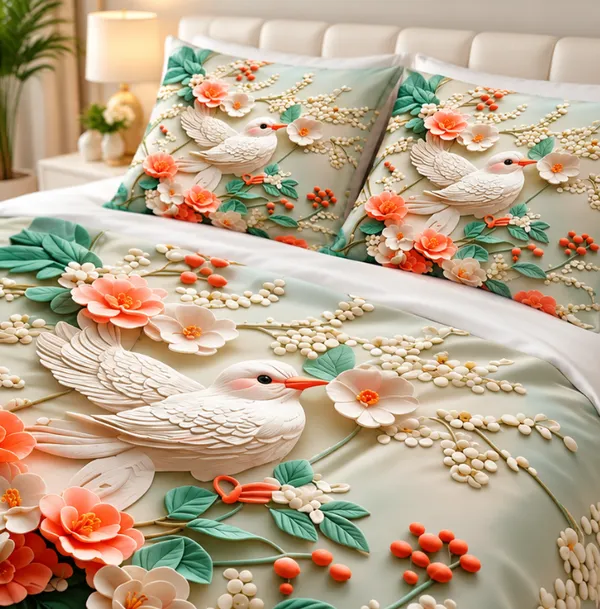 Micro_Fiber_Digital_Floral_Bird_Print_Bedsheet_With_Pillow_Covers