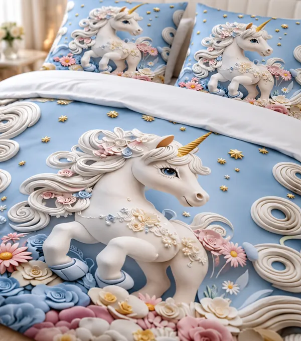 Micro_Fiber_Digital_Blue_Unicorn_Pastel_Print_Bedsheet_With_Pillow_Covers
