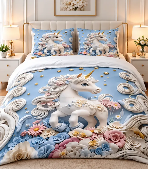 Micro_Fiber_Digital_Blue_Unicorn_Pastel_Print_Bedsheet_With_Pillow_Covers