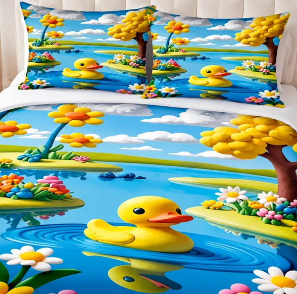 Micro_Fiber_Digital_Duck_Floral_Print_Bedsheet_With_Pillow_Covers