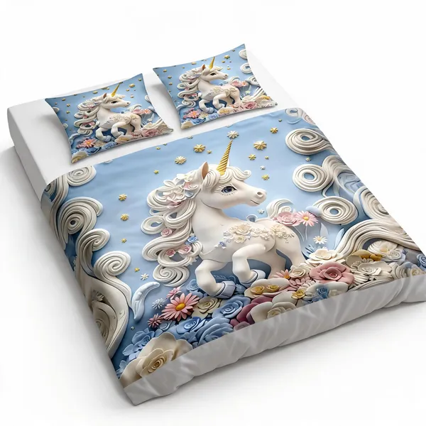 Micro_Fiber_Digital_Blue_Unicorn_Pastel_Print_Bedsheet_With_Pillow_Covers