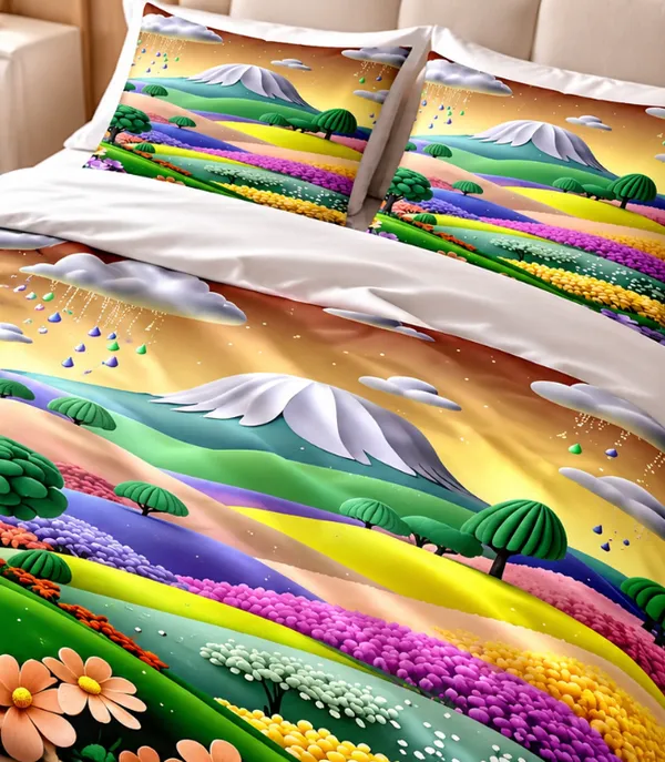Micro_Fiber_Digital_Mountain_Fields_Scenic_Landscape_Print_Bedsheet_With_Pillow_Covers