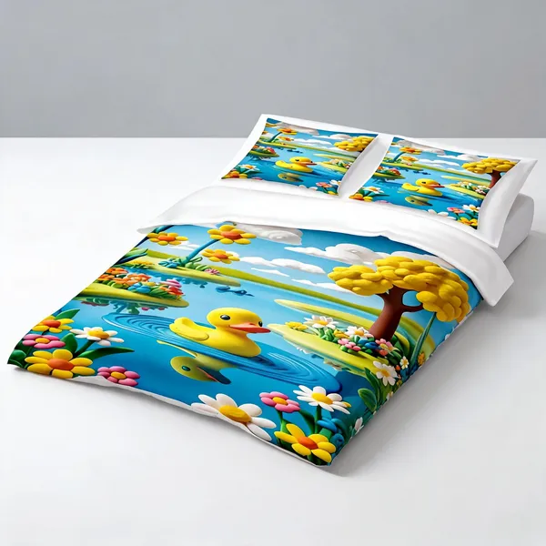 Micro_Fiber_Digital_Duck_Floral_Print_Bedsheet_With_Pillow_Covers