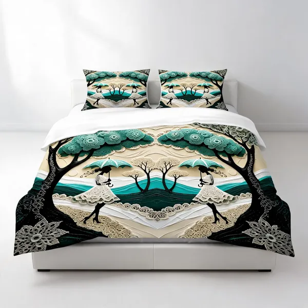 Microfiber_Turquoise_Scenic_Digital_Print_Bedsheet_With_Pillow_Covers
