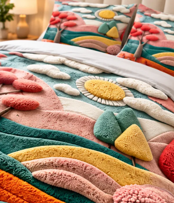 Microfiber_Landscape_Clouds_Hills_Digital_Print_Bedsheet_With_Pillow_Covers