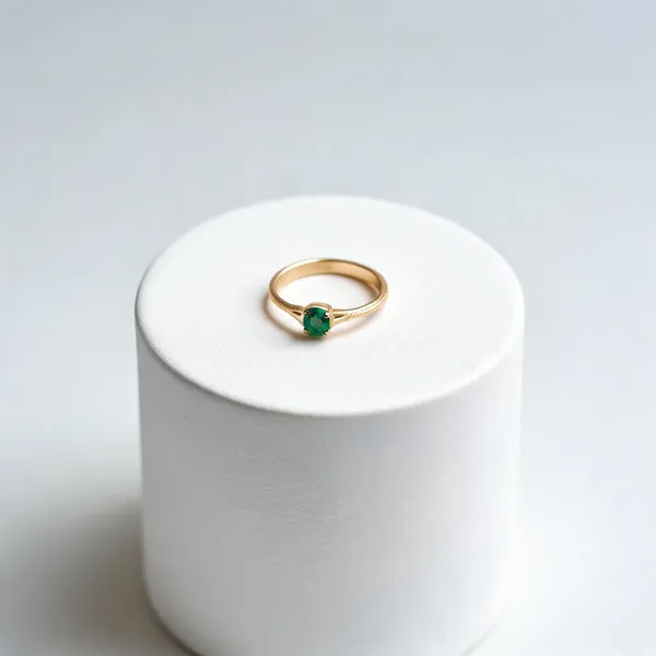 Gold_Tone_Sterling_Silver_Green_Stone_Ring_For_Women