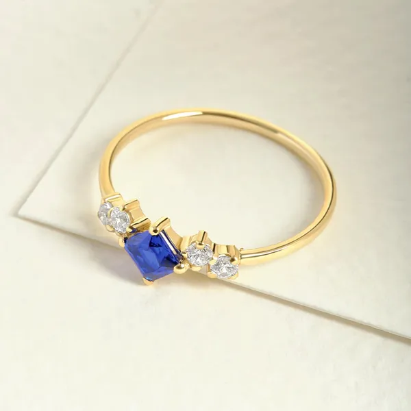 Gold_Sterling_Silver_Blue_Stone_Accent_Ring_For_Women