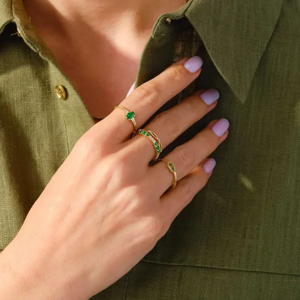 Gold_Tone_Sterling_Silver_Green_Stone_Ring_For_Women