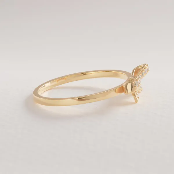 Gold_Tone_Sterling_Silver_Bow_Design_Ring_For_Women