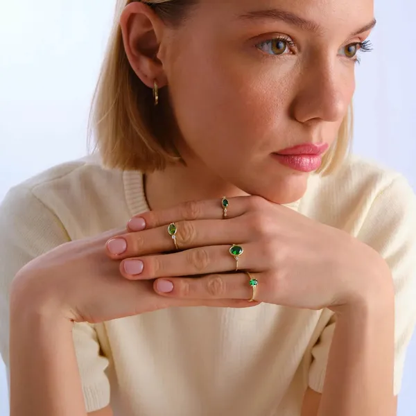 Gold_Tone_Sterling_Silver_Green_Stone_Ring_For_Women