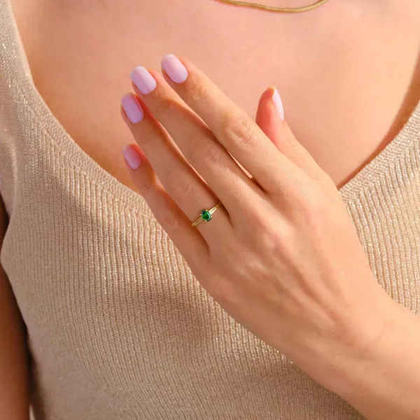 Gold_Tone_Sterling_Silver_Green_Stone_Ring_For_Women