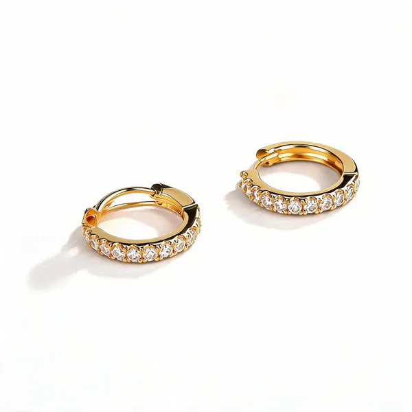 Gold_Sterling_Silver_Cz_Minimalist_Hoop_Earrings_For_Women