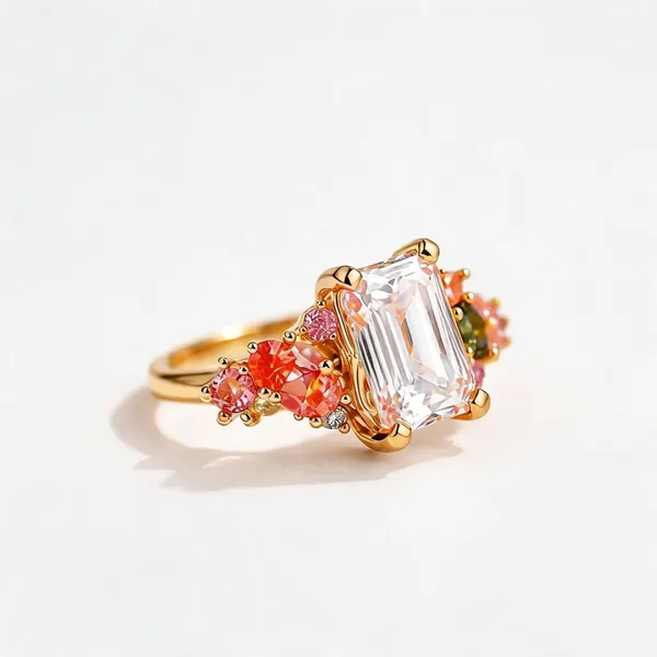 Gold_Sterling_Silver_Emerald_Cut_Cz_Statement_Ring_For_Women