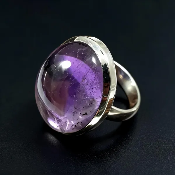 Purple_Silver_925_Oval_Amethyst_Stone_Gemstone_Ring_For_Men_And_Women
