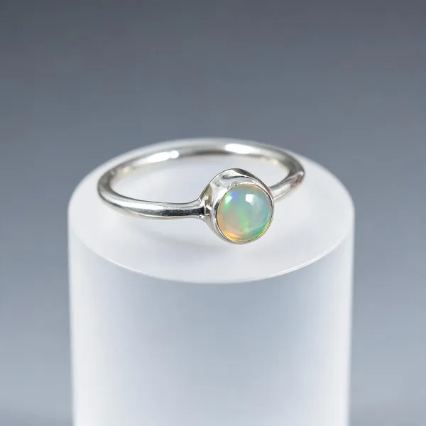 White_Silver_925_Round_Opal_Iridescent_Solitaire_Ring_For_Men_And_Women