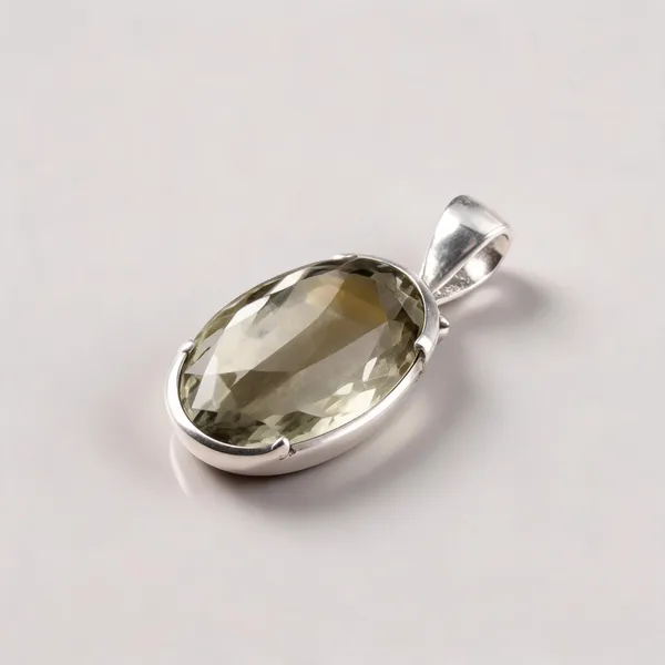 Green_Silver_925_Oval_Faceted_Stone_Gemstone_Pendant_For_Men_And_Women